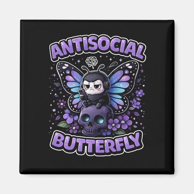 Antisocial Butterfly Magnet (Vorne)
