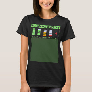 Antisozia stellt meine soziale Batterie für Männer T-Shirt