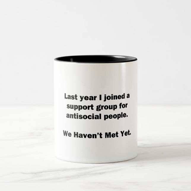 Antisoziale Gruppe Zweifarbige Tasse (Mittel)