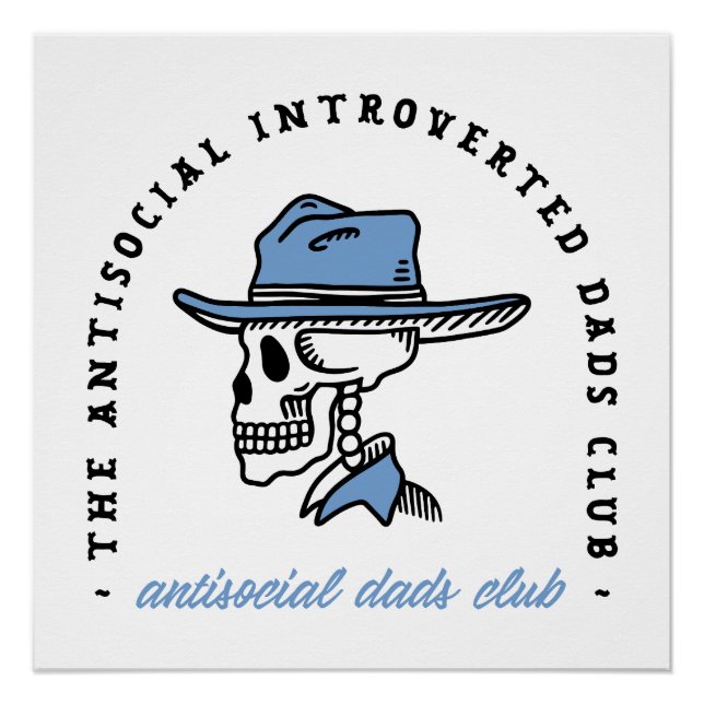 Antisoziale Vads Club Cowboy Papa Western ästhetis Poster (Vorderseite)