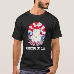 Antisozialer Katzenclub Introvertierte Katze Stube T-Shirt