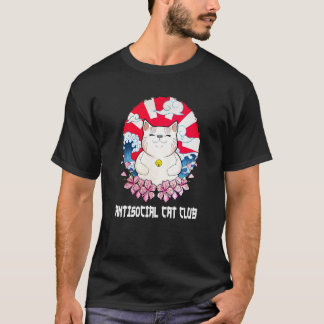 Antisozialer Katzenclub Introvertierte Katze Stube T-Shirt