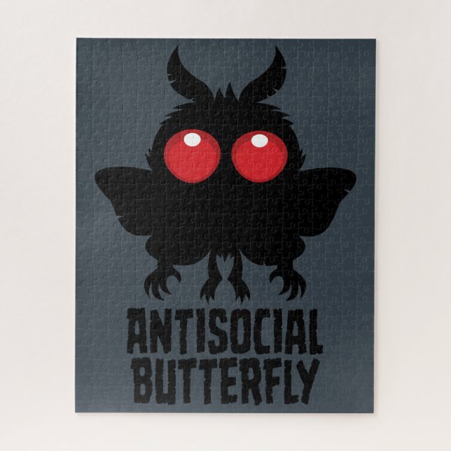 Antisozialer Schmetterling Mothman Kryptid (Vertikal)