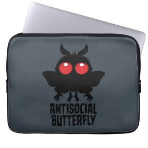 Antisozialer Schmetterling Mothman Kryptid Laptopschutzhülle