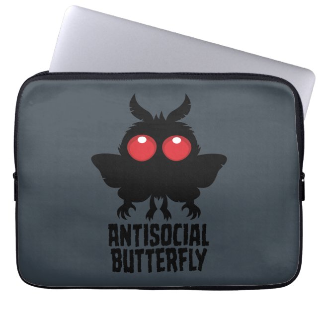Antisozialer Schmetterling Mothman Kryptid Laptopschutzhülle (Vorderseite)