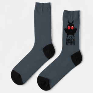 Antisozialer Schmetterling Mothman Kryptid Socken