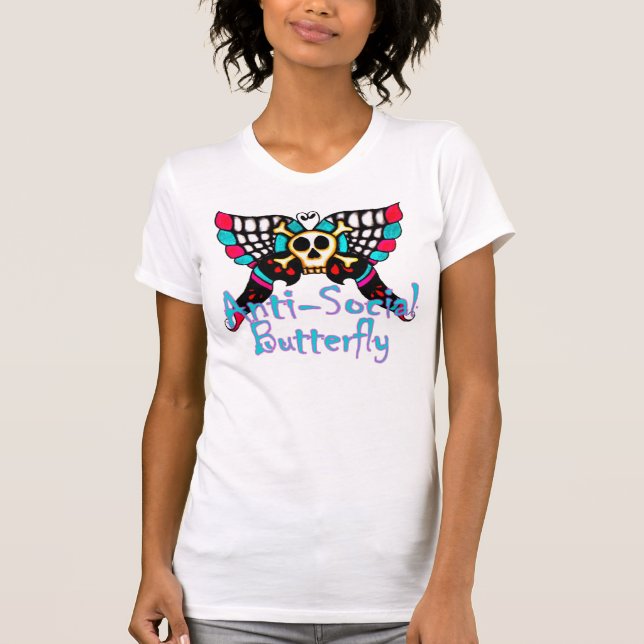 Antisozialer Schmetterling T-Shirt (Vorderseite)