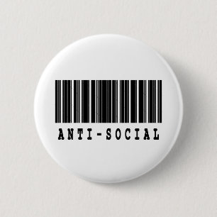 antisoziales Barcode Button