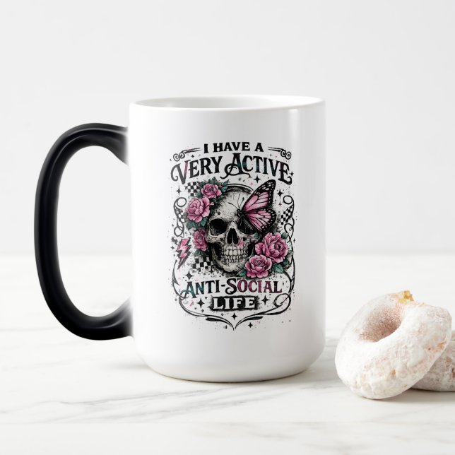 Antisoziales Leben Verwandlungstasse (Mit Donut)