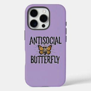 Antisoziales Schmetterling - witziger Einsiedler iPhone 16 Pro Hülle