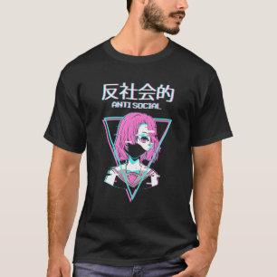 Antisoziales Vaporwave Anime Japanese Indie Alt Ae T-Shirt