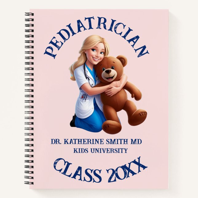 antistress pediatrician teddy bear kids university notizbuch (Vorderseite)
