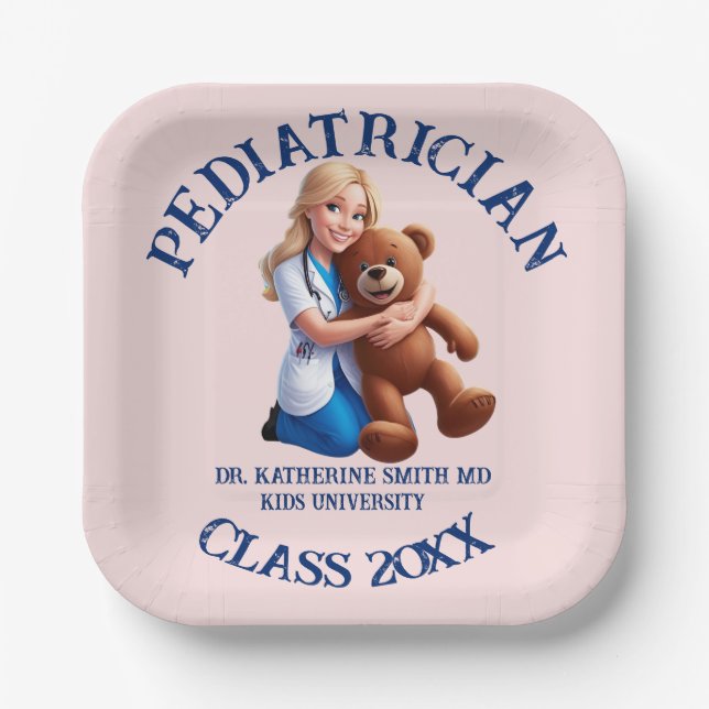 antistress pediatrician teddy bear kids university pappteller (Vorderseite)