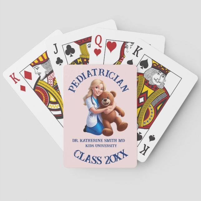 antistress pediatrician teddy bear kids university spielkarten (Rückseite)
