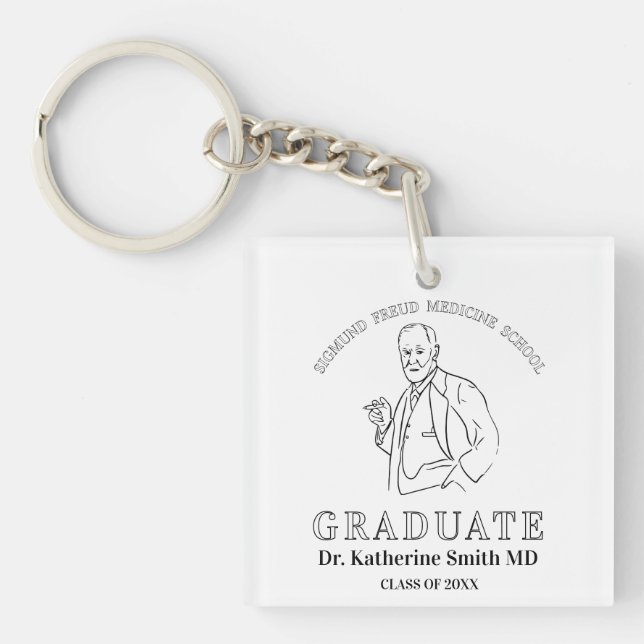 ANTISTRESS PSYCHIATRY Sigmund Freud  Medicine Schlüsselanhänger (Vorderseite)
