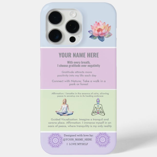 ANTISTRESS RELAX YOGA MANDALA CALM MANIFESTATION Case-Mate iPhone HÜLLE (Rückseite)