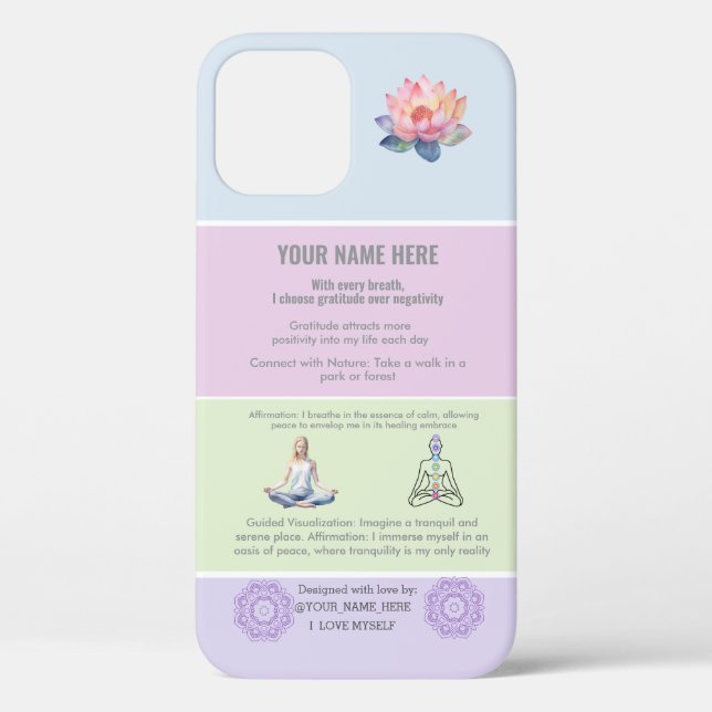 ANTISTRESS STRESS RELAX YOGA MANDALA CALM Case-Mate iPhone HÜLLE (Rückseite)