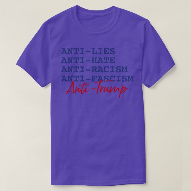 Antitrumpf-Button T-Shirt (Design vorne)