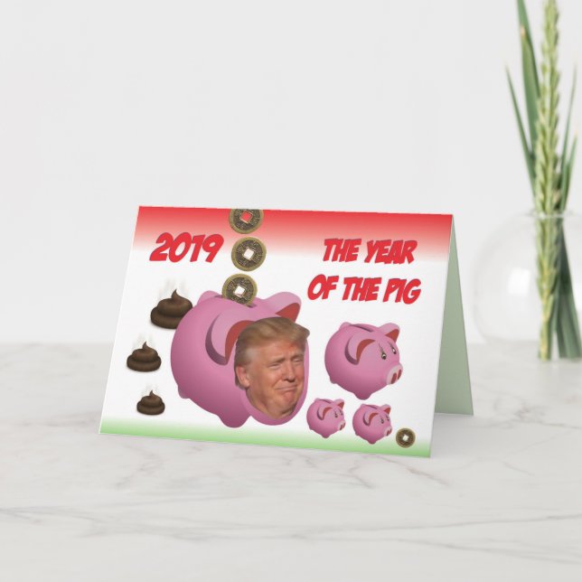 AntiTrumpf, - das Jahr des Schweins - 2019, Karte (Vorderseite)