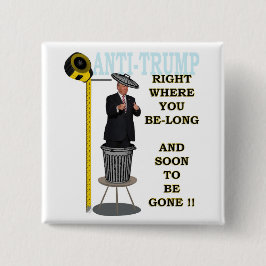 AntiTrumpf/recht, wo Sie gehören, Button