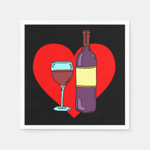 Antivalentine-Weinkonsum-Party-Servietten Serviette