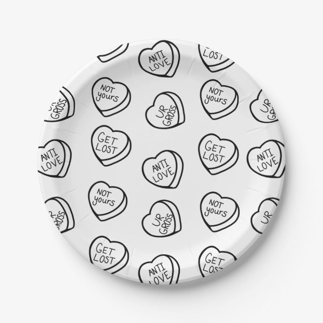 Antivalentiner Tagescreme Pappteller (Vorderseite)