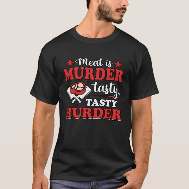 Antivegan-Fleisch-Wort T-Shirt (Vorderseite)