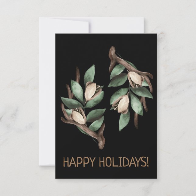 Antler avec carte postale à branche verte (Devant)