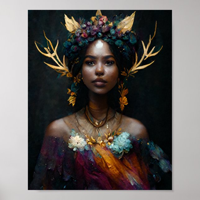 Antler Fee Faiasy Fantasy Art Poster (Vorne)