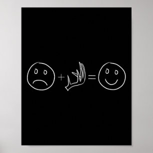 Antler für Hirsch und Elch Schredder Geschenk. Poster