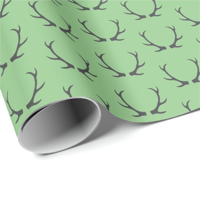 Antler Geschenk Wrap Wrapping Papier Grünbuch Geschenkpapier (Rolleneckpunkt)