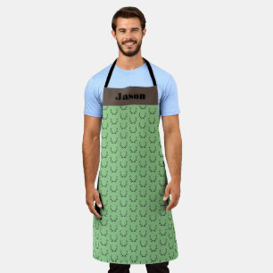 Antler Green Personalisiert Men Schürze Jäger Gesc