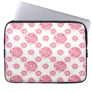 Antler mit Blumen Laptopschutzhülle
