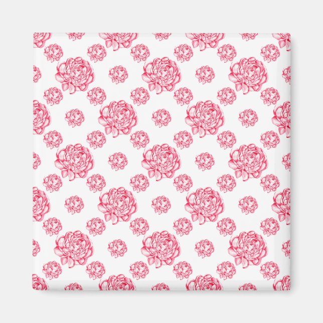 Antler mit Blumen Magnet (Vorne)
