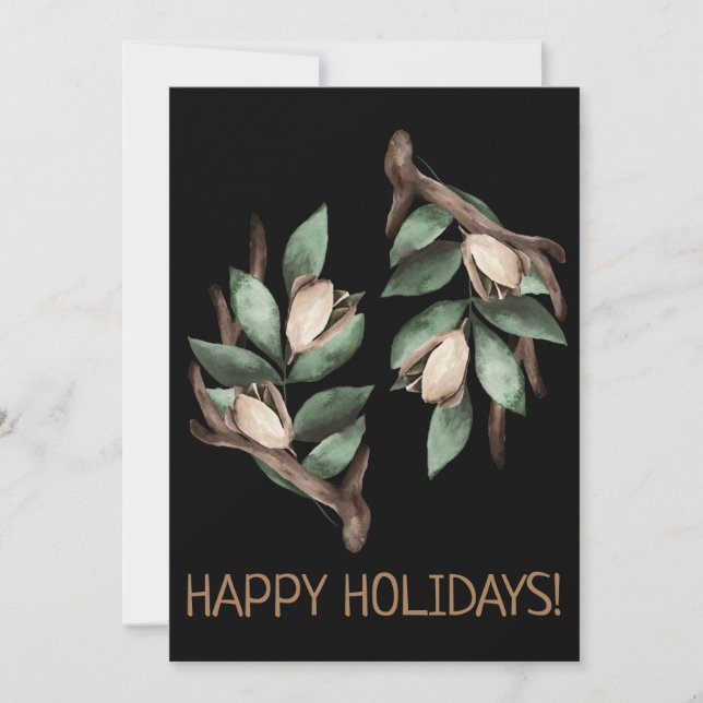 Antler mit grüner Verzweigung Postkarte (Vorderseite)