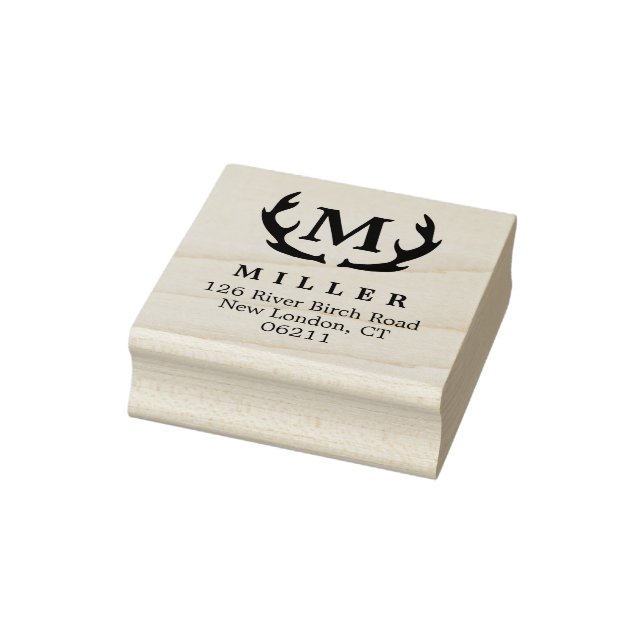 Antler Monogram Anfangsadresskautschuk-Briefmarke Gummistempel (Stempel)
