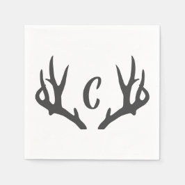 Antler Monogram Serviette