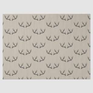 Antler, schwarz und taupe seidenpapier