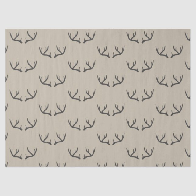 Antler, schwarz und taupe seidenpapier (Vorderseite)