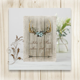 Antler und Rose Rustikale Einladung zur Hochzeit