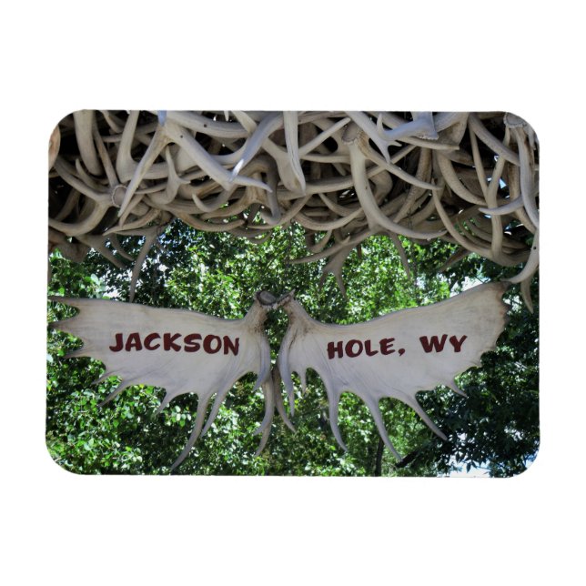 Antlers Arch Jackson Hole, Wyoming Travel Magnet (Horizontal)