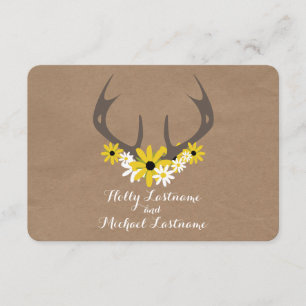 Antlers + Carton Fleur sauvage Inspiré RSVP