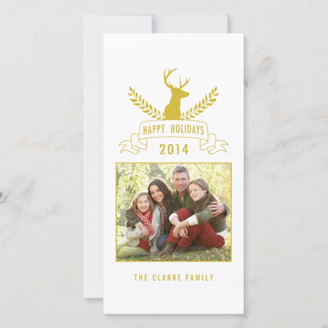 Antlers de vacances | Carte photo de vacances (Devant)