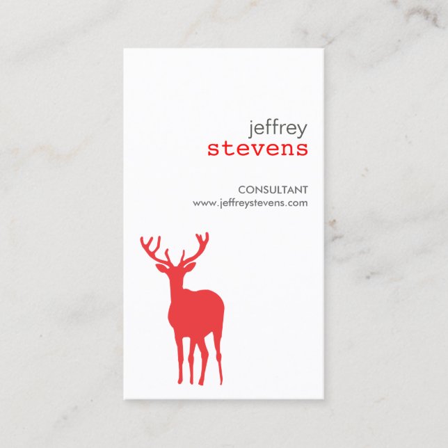 ANTLERS en Carte de visite rouge (Devant)