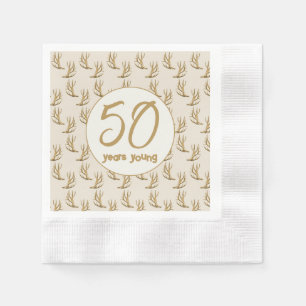 Antlers Hunter Birthday Years Young Serviette