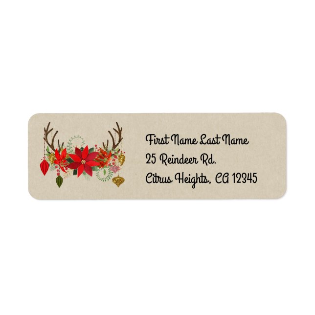Antlers Ornaments Floral Antlers Holiday Rustic (Vorne)