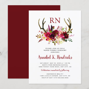 Antlers RN Pinning Zeremonie / Feier Party Einladung