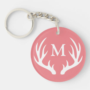 Antlers rustiques de cerfs blancs   Monogramme