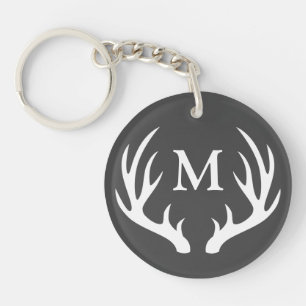 Antlers rustiques de cerfs blancs Monogramme