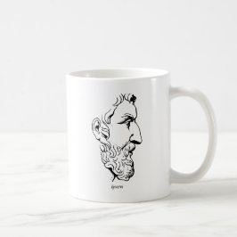 Antlitz von Epicurus Kaffeetasse